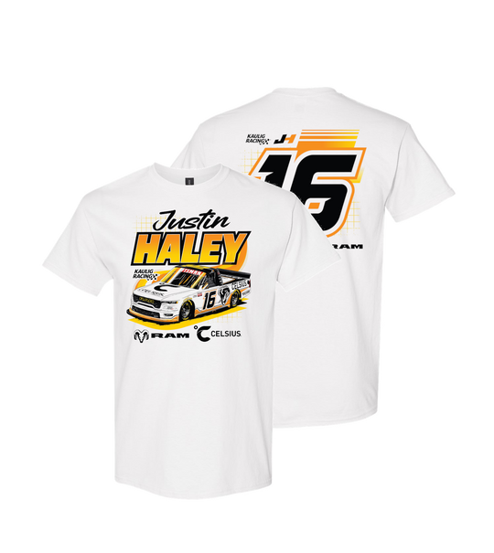 Kaulig Racing x Ram - Justin Haley #16 White Celsius T-Shirt