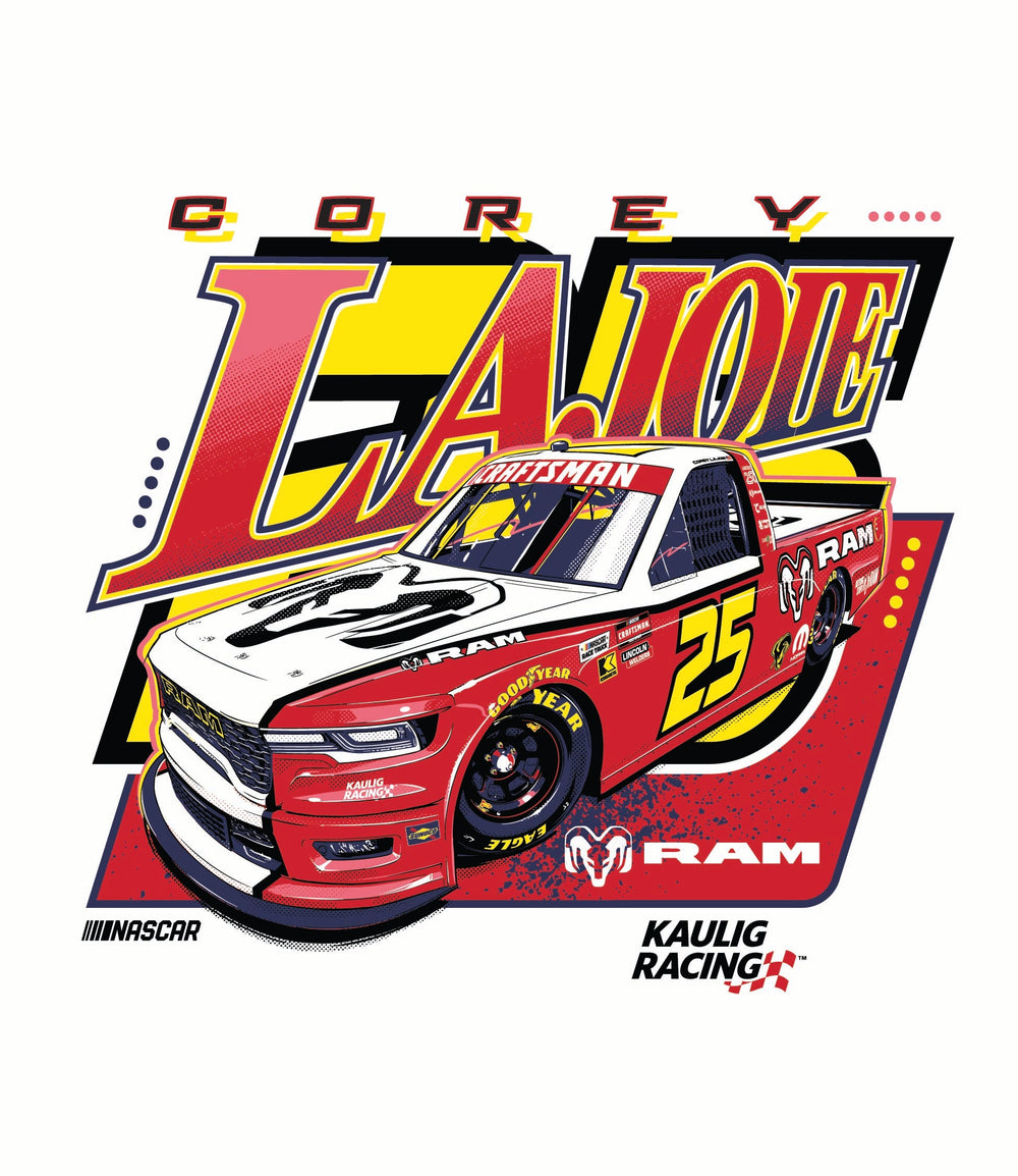 Kaulig Racing x Ram - Corey Lajoie Throwback T-Shirt
