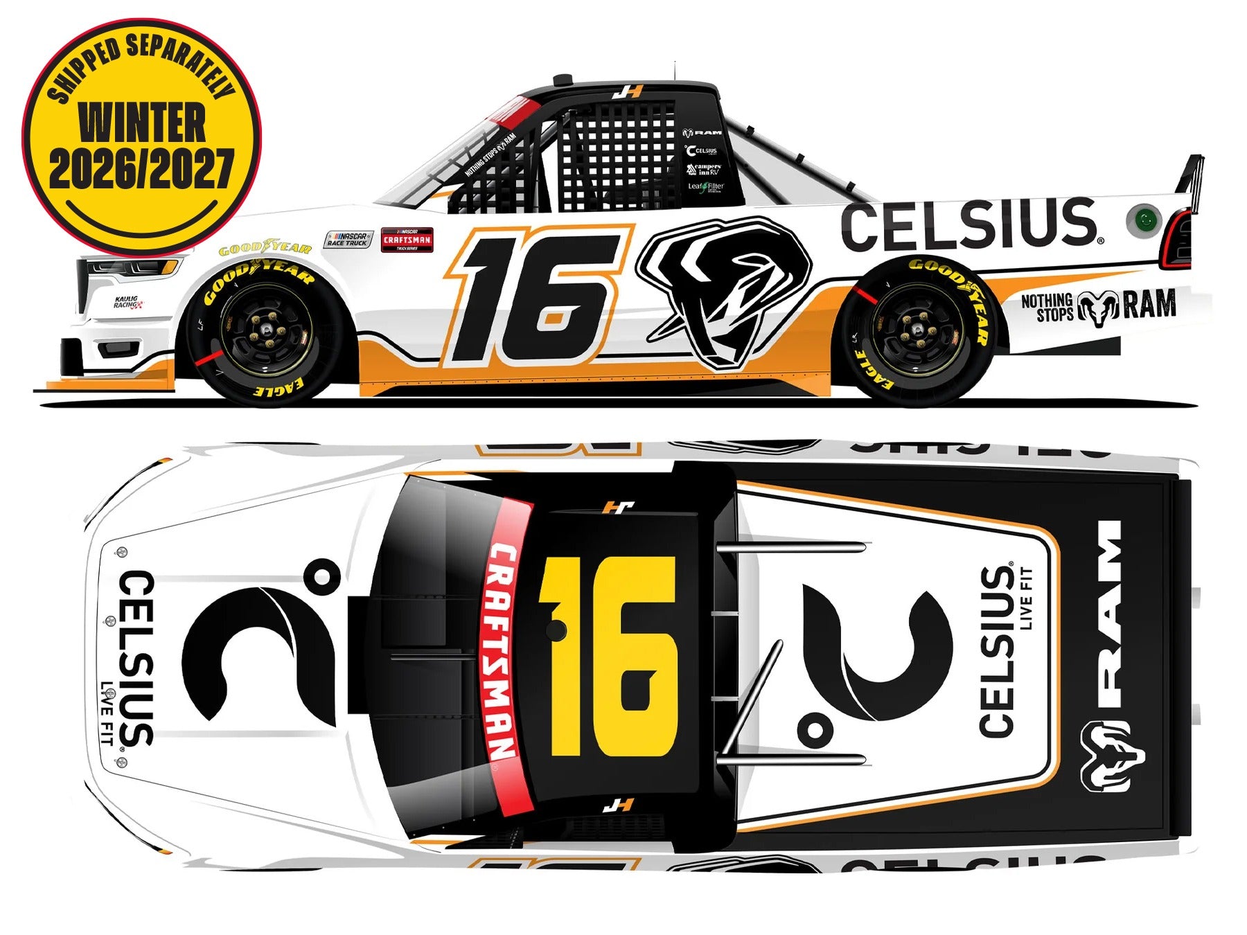 PRE-ORDER Justin Haley Lionel Racing 2026 #16 Celsius NASCAR