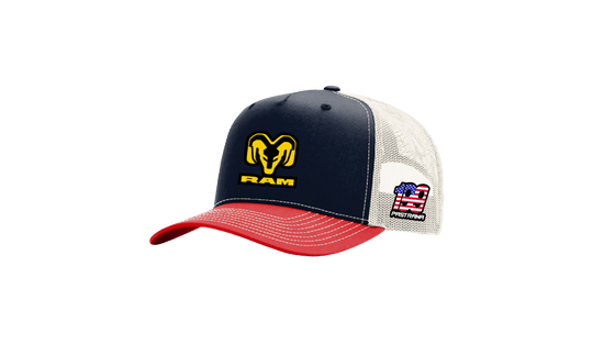 Kaulig x Ram Travis Pastrana 199 Red/Navy/Birch hat (PREORDER)