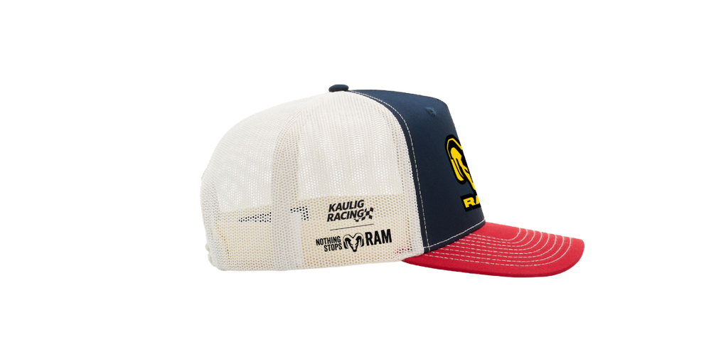 Kaulig x Ram Travis Pastrana 199 Red/Navy/Birch hat (PREORDER)