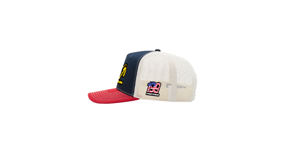 Kaulig x Ram Travis Pastrana 199 Red/Navy/Birch hat (PREORDER)